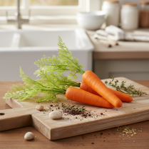 Artículo Zanahorias decorativas vegetales artificiales L30cm 3 piezas