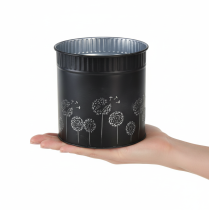 Artículo Maceta con forma de diente de león, negra, Ø15,5 cm, H15,5 cm