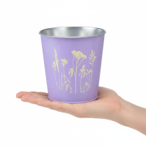 Artículo Maceta de metal, jardinera, color morado, Ø11,5 cm, H11,5 cm