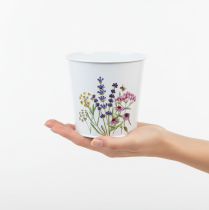 Artículo Maceta, jardinera, chapa metálica, macetero Ø15cm H14cm