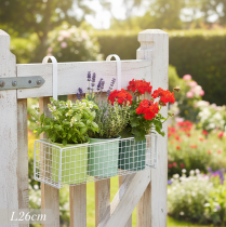 Artículo Maceta colgante, decoración para balcón, decoración de cocina, 26 cm de largo.