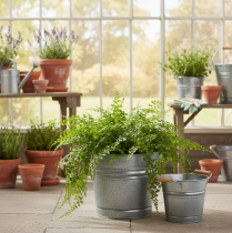 Artículo Maceta/cubo decorativo de metal vintage, Ø22cm, H20cm