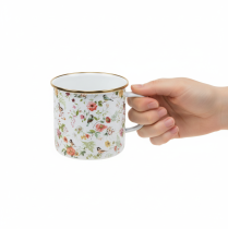 Artículo Maceta esmaltada para plantar flores, Ø11 cm