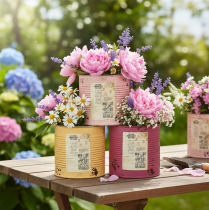 Artículo Maceta de diseño vintage para decoración de sala de estar y oficina, 15 cm, 3 unidades