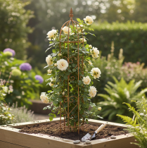 Artículo Enrejado de jardín, soporte para rosales y otras plantas trepadoras, diseño de jardín ideal, 108 cm, juego de 2.