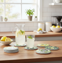 Artículo Posavasos de cerámica decorativos limón redondos surtidos Ø10,5cm 6ud