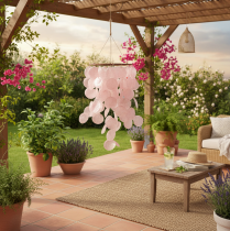 Artículo Campanilla de viento decorativa colgante para salón y jardín, 70 cm