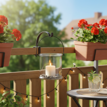Artículo Farol colgante de cristal Ø12cm H12.5cm 2 unidades