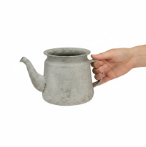 Artículo Tetera decorativa de metal, estilo vintage, gris, 24×14×14 cm, estilo retro shabby chic.