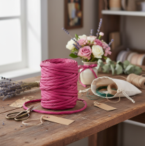 Artículo Cordón de papel 6mm 23m rosa