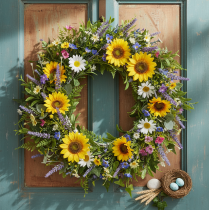 Artículo Guirnalda de ramas para puerta, decoración grande de 40 cm.