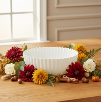 Artículo Bol decorativo acanalado, tamaño grande 25 cm
