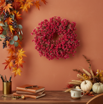 Artículo Corona de flores artificiales, decoración de paniculata, 30 cm