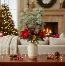Artículo Rama artificial de abeto, rama grande de pino para decoración invernal, 55 cm, 3 piezas