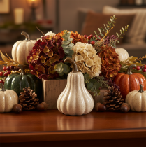 Artículo Calabaza decorativa de cerámica, decoración de mesa otoñal, 12 cm