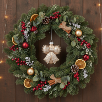 Artículo Adornos navideños de cristal, lazo para colgar, 10 cm, 2 unidades