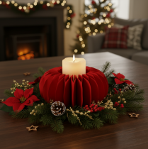 Artículo Decoración de papel con forma de calabaza redonda de panal, decoración moderna para mesa, 24 cm, 4 unidades.