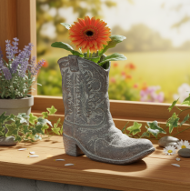 Artículo Botas de vaquero decorativas para plantar, zapatos de 24 cm