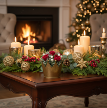 Artículo Corona decorativa para mesa y Navidad, 11 cm