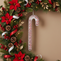 Artículo Bastón de caramelo artificial XL para decoración navideña (40 cm)