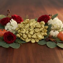 Artículo Piedras decorativas, decoración de mesa, decoración dispersa, oro amarillo, 9 mm–13 mm, 2 kg
