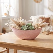Artículo Cuenco decorativo para plantas rosa 34cm x 11cm H11cm