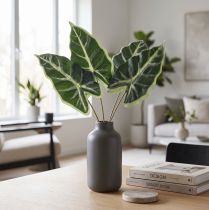 Artículo Alocasia Elefante Oreja Flecha Hoja Plantas Artificiales Verde 55cm