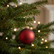 Artículo Ganchos decorativos dorados colgadores de bolas - elegantes colgadores para bolas navideñas y adornos festivos - 50 piezas