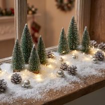 Artículo Nieve decorativa de PE artificial nieve blanca fina 75g
