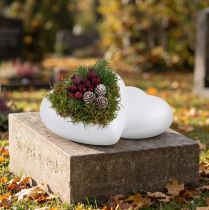 Artículo Corazón de poliestireno curvo mediano 11cm 2uds