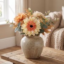 Artículo Gerbera artificial flor artificial albaricoque Ø11cm L50cm