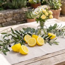 Artículo Decoraciones artificiales de limón amarillo, 18 piezas - Mitades de limón realistas