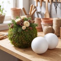 Artículo Bola de poliestireno Ø10cm blanco 5uds