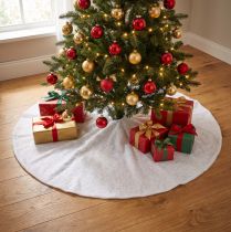 Artículo Funda para árbol de Navidad Funda para árbol de Navidad brillo blanco Ø100cm