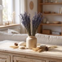 Artículo Flores secas de lavanda para decoración, naturales, 100 g, 40 cm, 100 g x 2 unidades