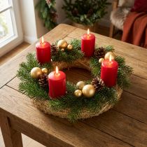 Artículo Corona de paja 25/4cm 10 piezas - corona natural para corona de Adviento, corona de puerta, decoración de mesa