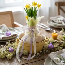 Artículo Huevos de pavo naturales para decoración de Pascua, huevos de ave reales de 6,5 cm, 10 unidades.