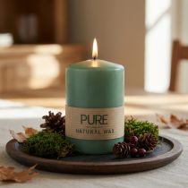 Artículo Vela de pilar PURE velas Wenzel verde esmeralda 90/60mm