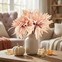 Artículo Dalia flores artificiales flor rosa Ø15cm L28cm 3 piezas