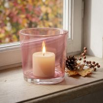 Artículo Maceta de cristal Ø10cm H8.5cm rosa viejo