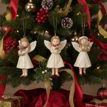 Artículo Adornos de ángel decorativos para árbol de Navidad, estilo vintage, 10 cm, 3 piezas.
