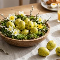 Artículo Huevo de Codorniz 3cm Huevos Soplados Amarillos 50uds