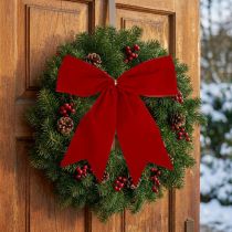 Artículo Lazo rojo para regalo de Navidad, 21 cm, para exterior, 2 unidades