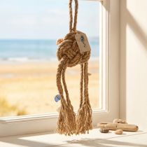 Artículo Decoración colgante decoración nudo de cuerda marítima con conchas Ø9cm 45cm