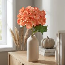 Artículo Hortensia artificial Flor decorativa gigante salmón Ø23cm L84cm