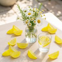 Artículo Rodajas de limón artificiales decorativas, 24 piezas, decoración de mesa de verano