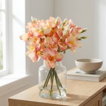 Artículo Rama decorativa de flor de lirio peruano para arreglos atemporales, 33cm, 6 piezas