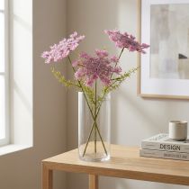 Artículo Planta artificial de eneldo con flores de seda para diseño interior moderno de 70 cm.