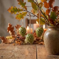Artículo Colgantes de piñas como decoración otoñal para colgar, 5 cm, 3 unidades