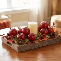 Artículo Mini manzanas en alambre Ø3,5cm 48 piezas